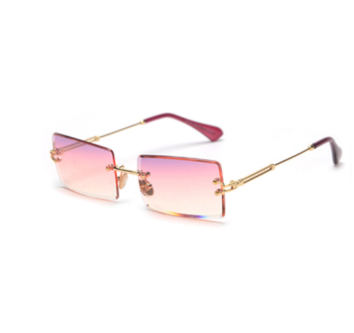 Rimless Rectangle Fashion Sunglasses