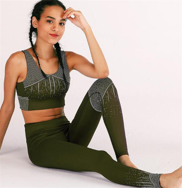 Mi lady fashion queen cute yoga two-piece set