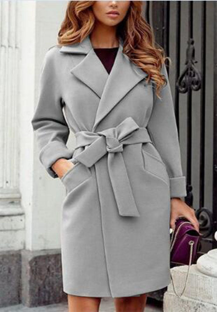 Pretty Women's Long Sleeve Woolen Coat