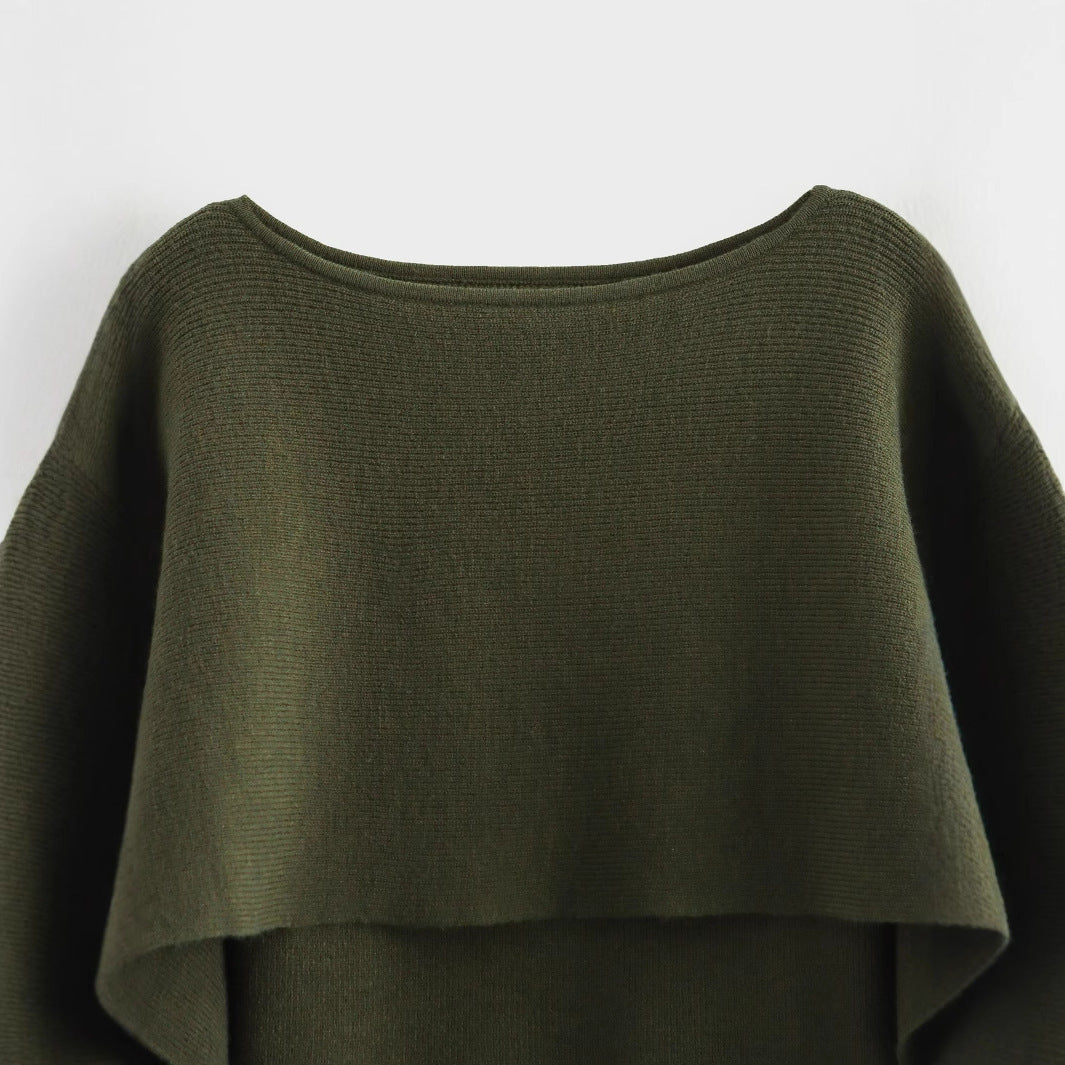 Women's Pullover Cape Sweater Top