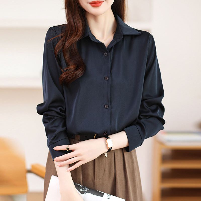 High-grade Non-ironing Anti-wrinkle Solid Color Acetate Shirt