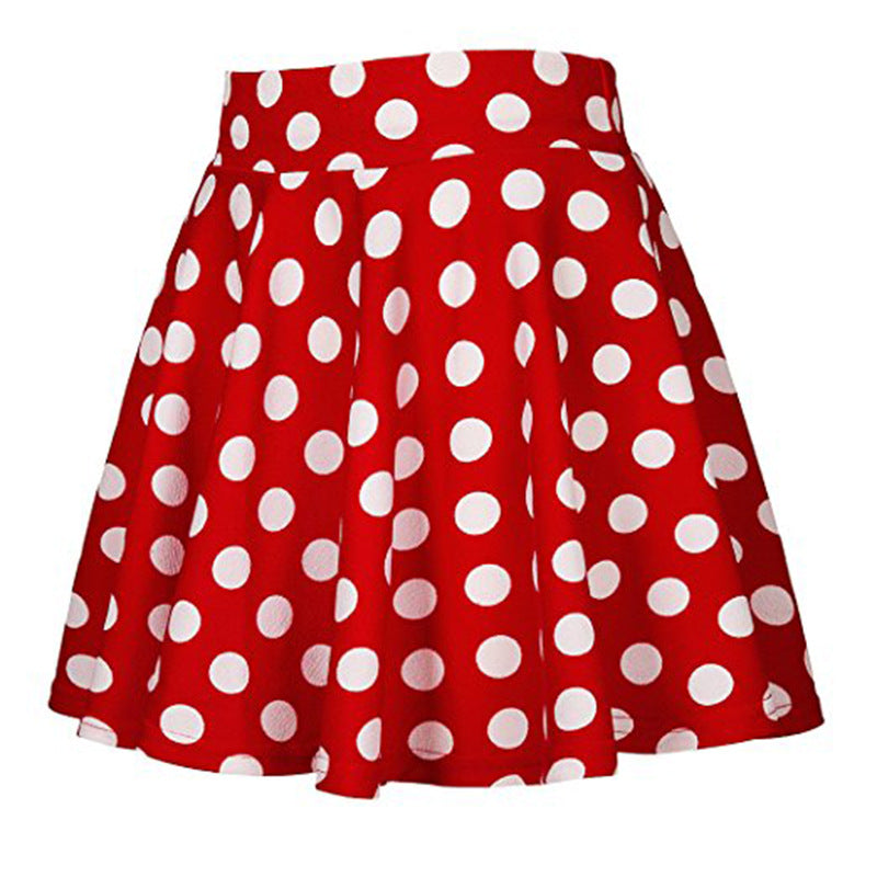 Summer Polka Dot Mini Skirt