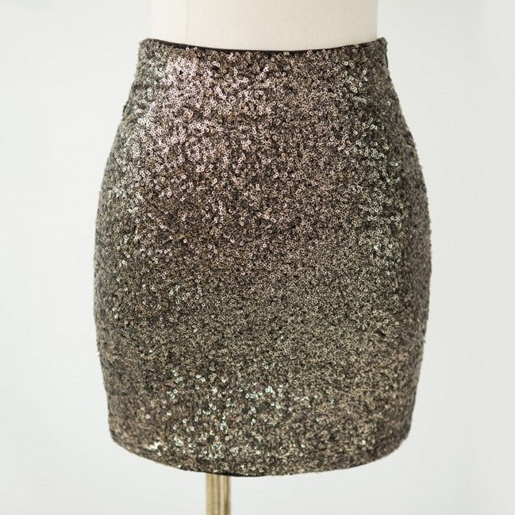 Women's Fashionable Sequins Hip Skirt