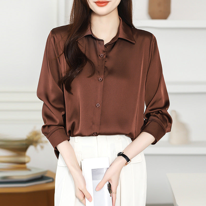 High-grade Non-ironing Anti-wrinkle Solid Color Acetate Shirt