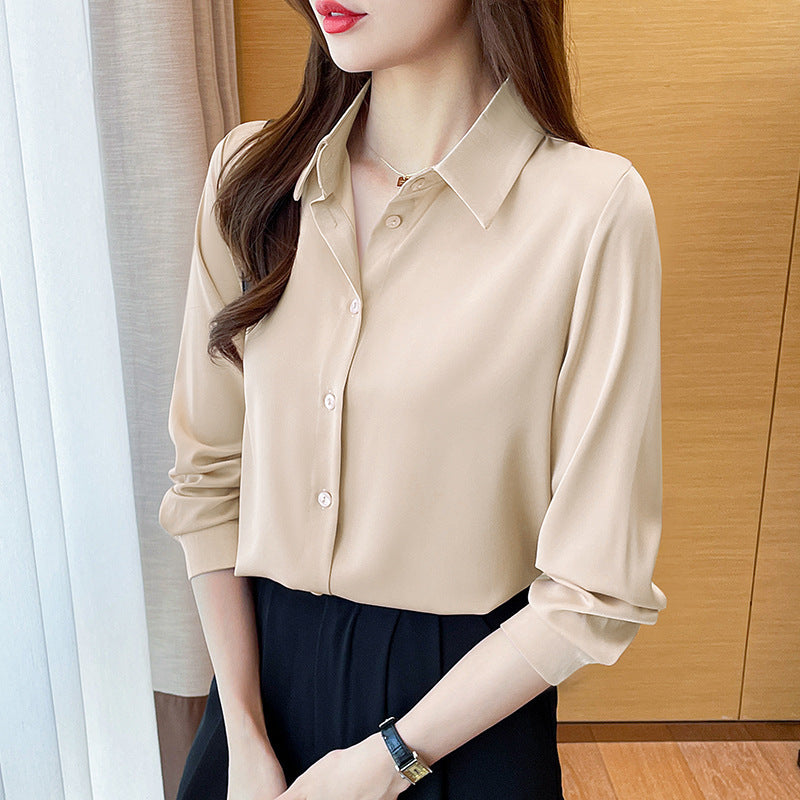 High-grade Non-ironing Anti-wrinkle Solid Color Acetate Shirt