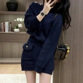 Cute Cold Season Two-piece Gentle Skirt Suit