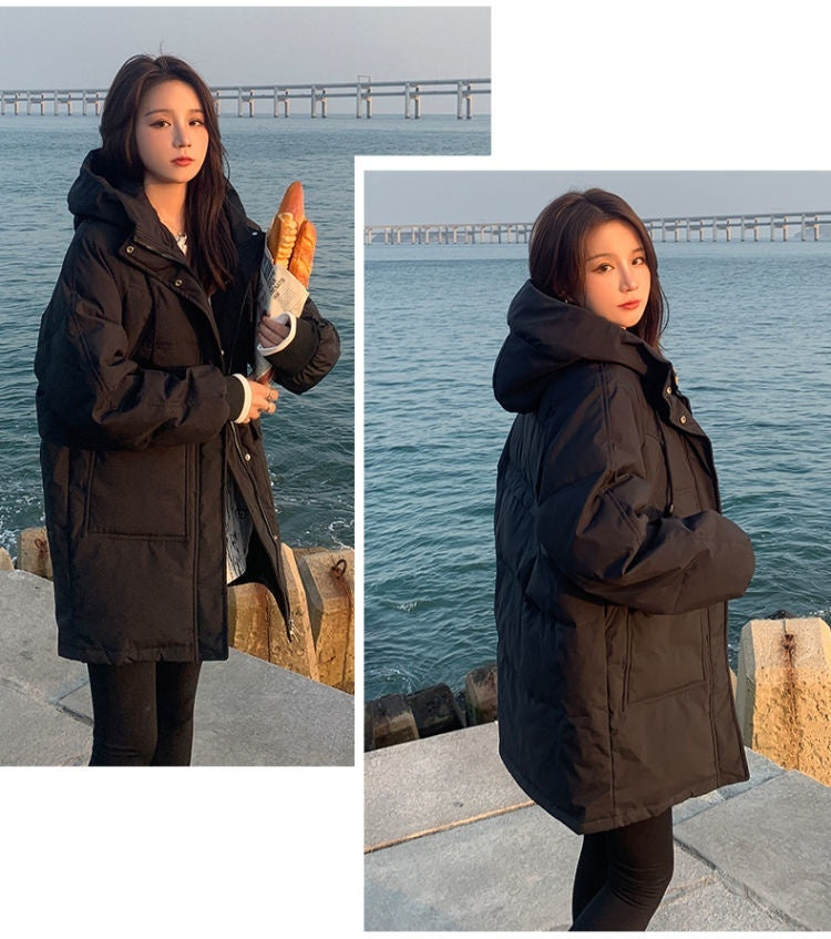 Loose Bread Suit Hooded Padded Jacket Korean