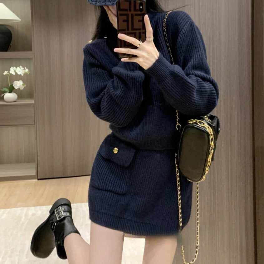 Cute Cold Season Two-piece Gentle Skirt Suit