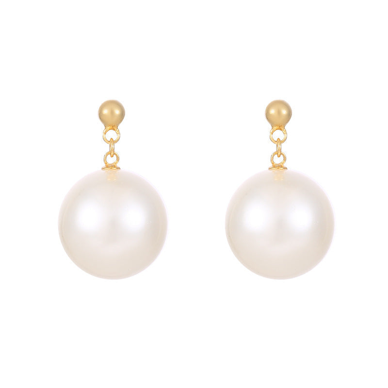 Niche Simple Pearl Stud Earrings Women