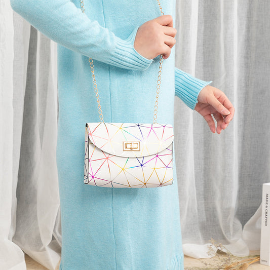 Women's Summer New Colorful Rhombus Chain Bag Fashion