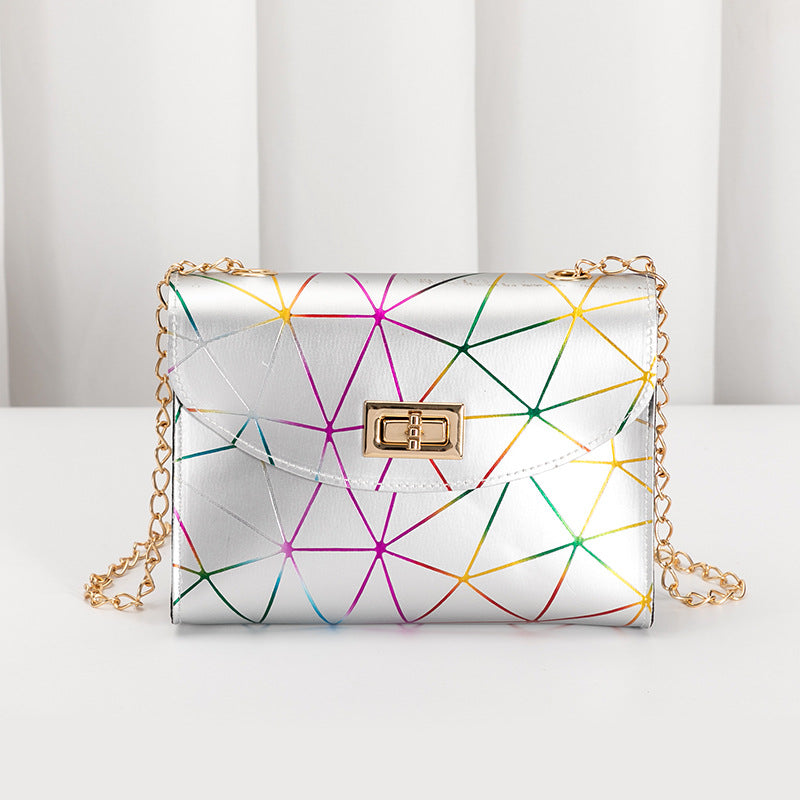 Women's Summer New Colorful Rhombus Chain Bag Fashion