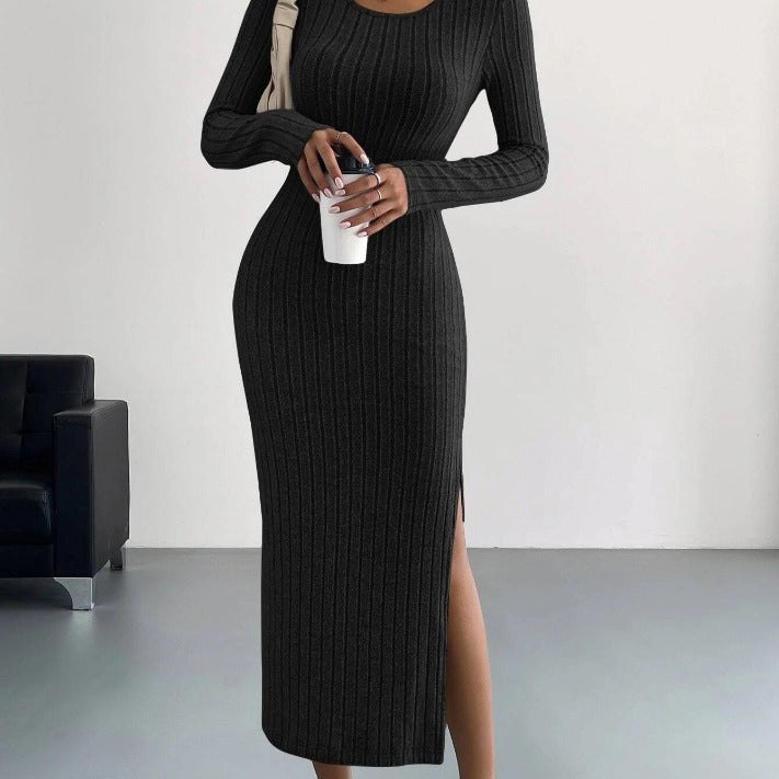 Knitted Long Dress Women's Clothing