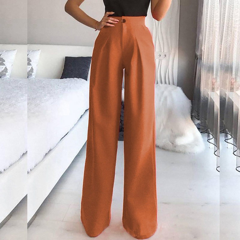 Solid Color Casual Straight-leg Suit Pants