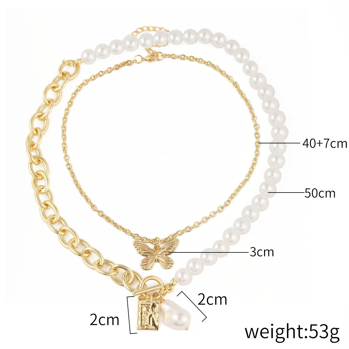 Women's Special-shaped Pearl Necklace Versatile French Advanced