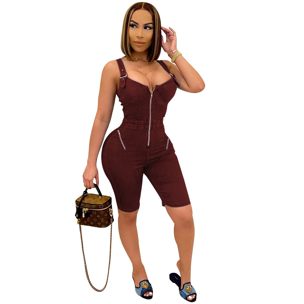 Elegant Strap Backless Jumpsuit For Women