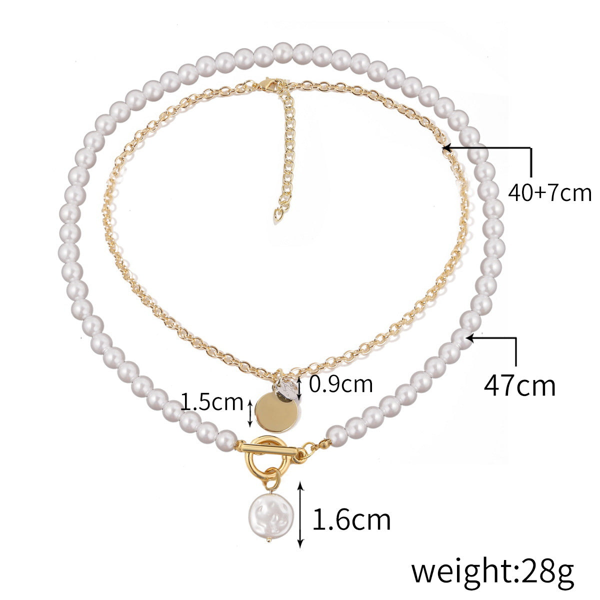 Women's Special-shaped Pearl Necklace Versatile French Advanced