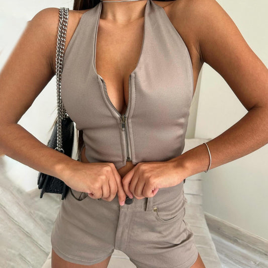 Baddie Hip Shorts Two-piece Set