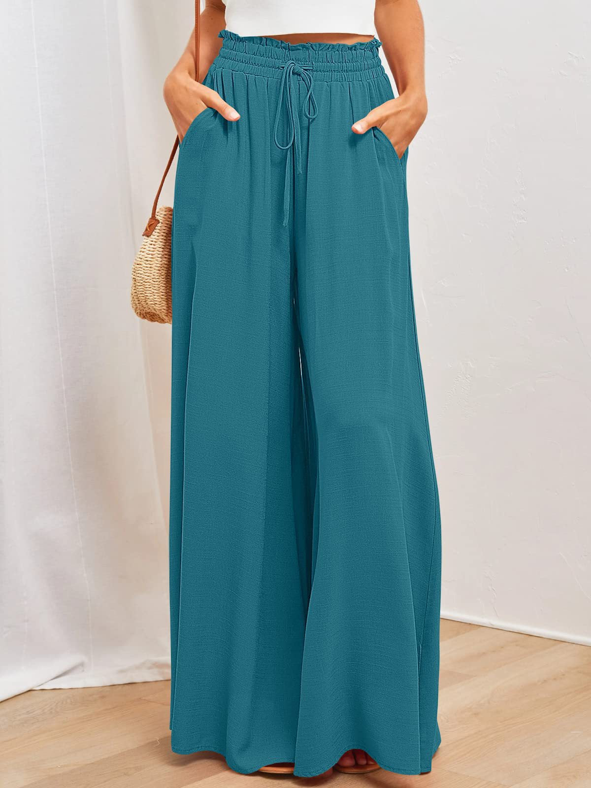 Spring And Summer Casual Wide-leg Popular Loose Casual Fashion Trousers