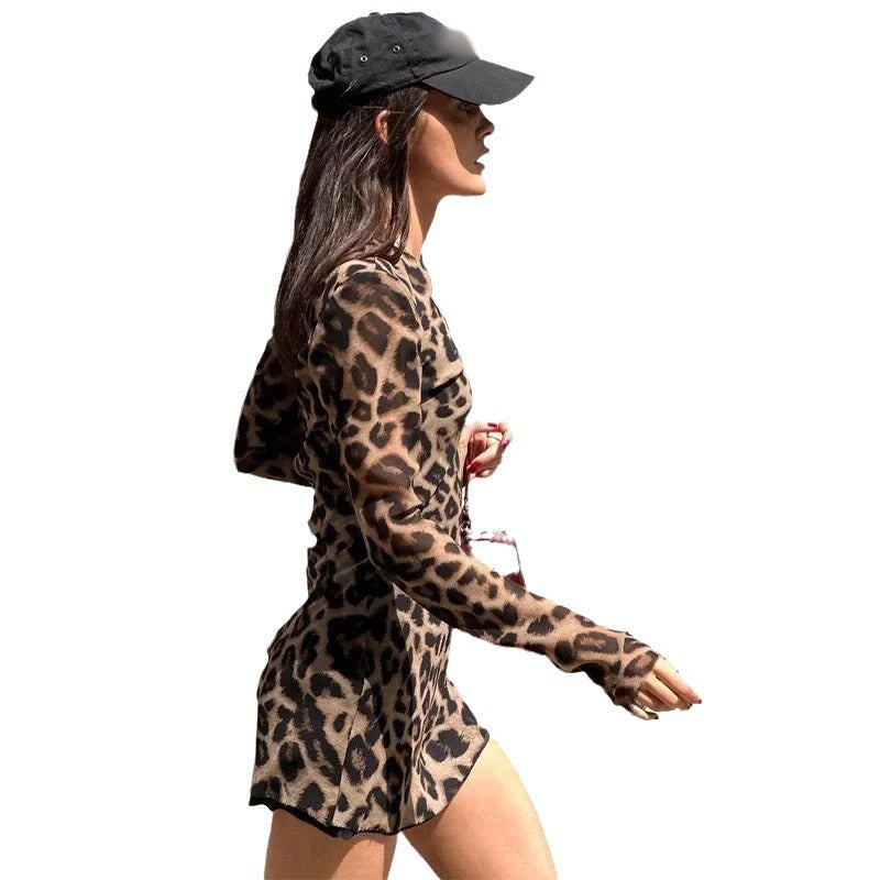 Women's Clothing Dress Street Leopard Print Long Sleeve