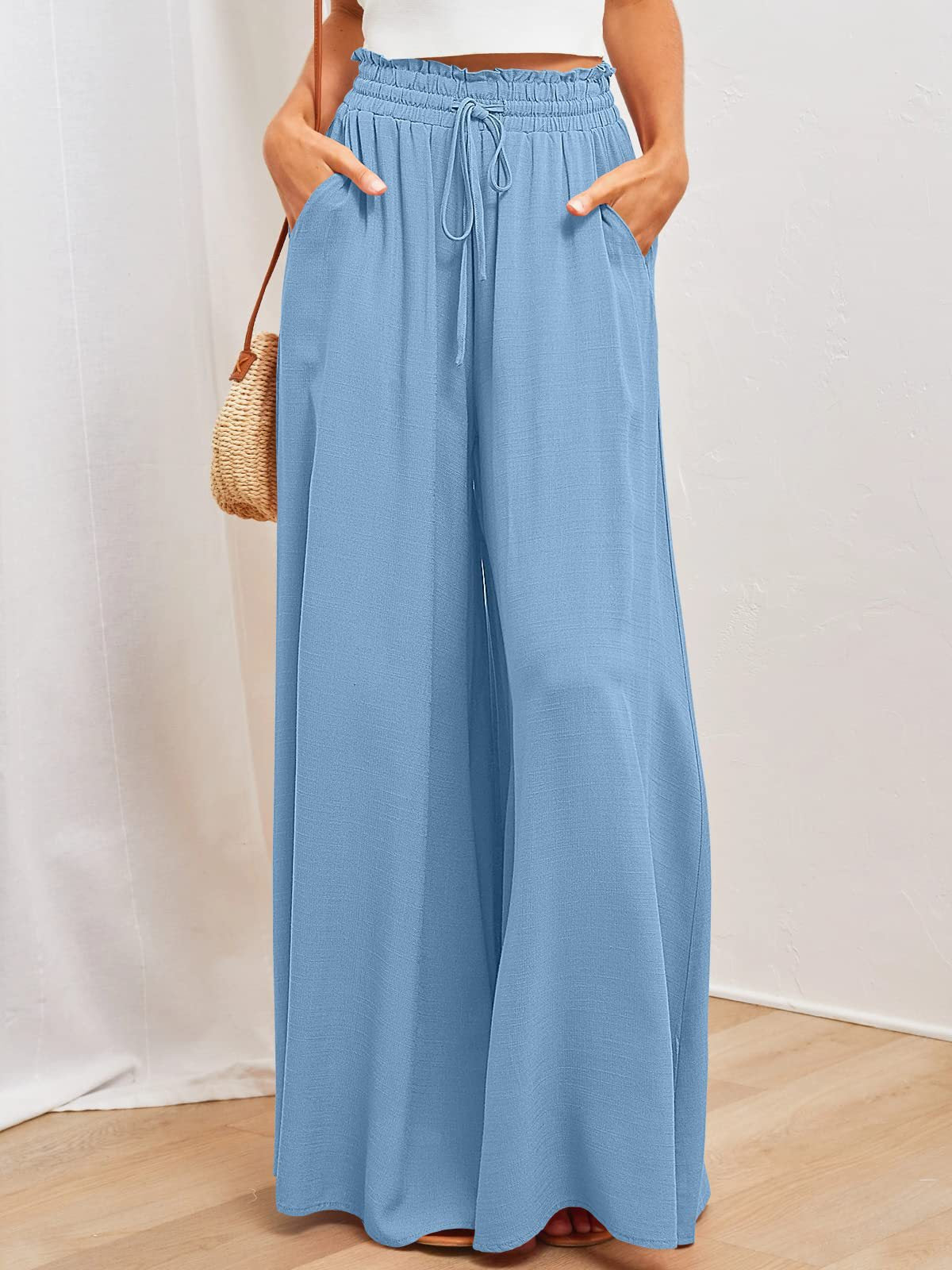 Spring And Summer Casual Wide-leg Popular Loose Casual Fashion Trousers