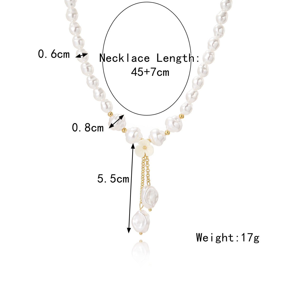 Women's Special-shaped Pearl Necklace Versatile French Advanced