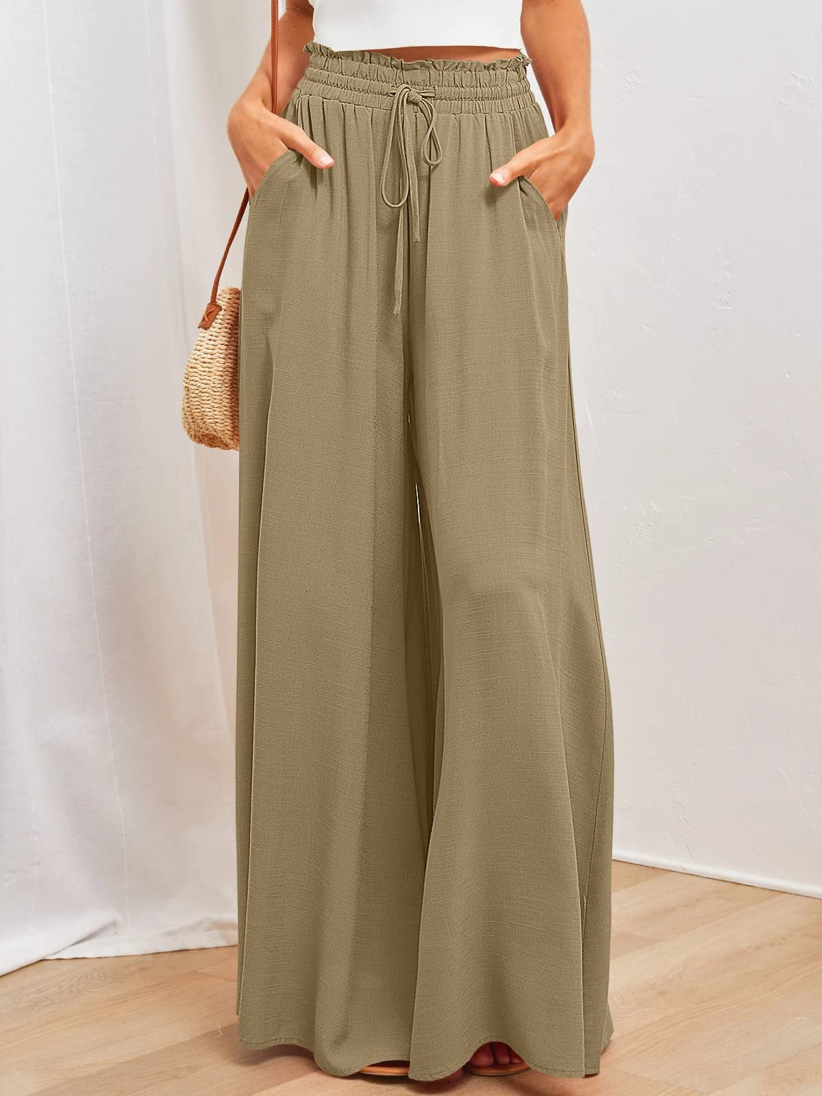 Spring And Summer Casual Wide-leg Popular Loose Casual Fashion Trousers