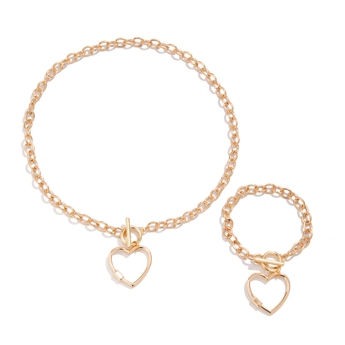 Women's Heart Star Necklace set