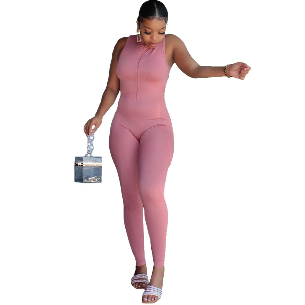 Women's Sports Tight Sleeveless One-piece