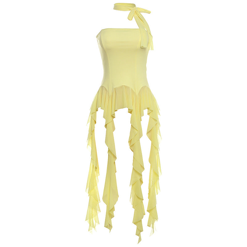 Fashion Women's Wear Off-shoulder Slim-fit Tassel Vest top