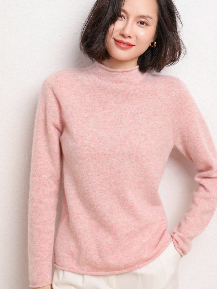 New Simple Half Collar Cashmere Sweater Loose Women's Sweater