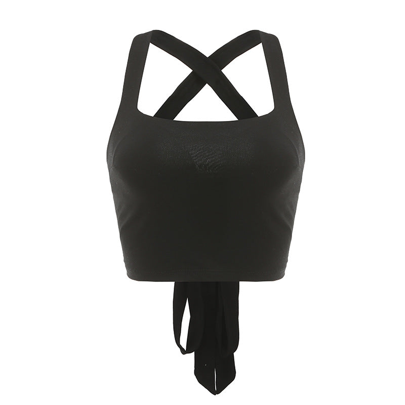 Hundred Wear Basic Cross Beautiful Back Tank-top