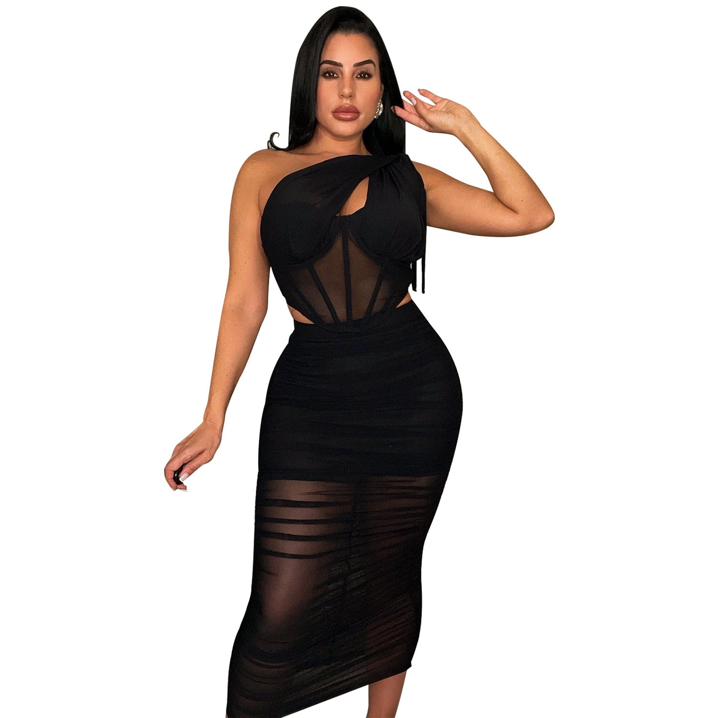 Women's Clothing Mesh Two-piece Set