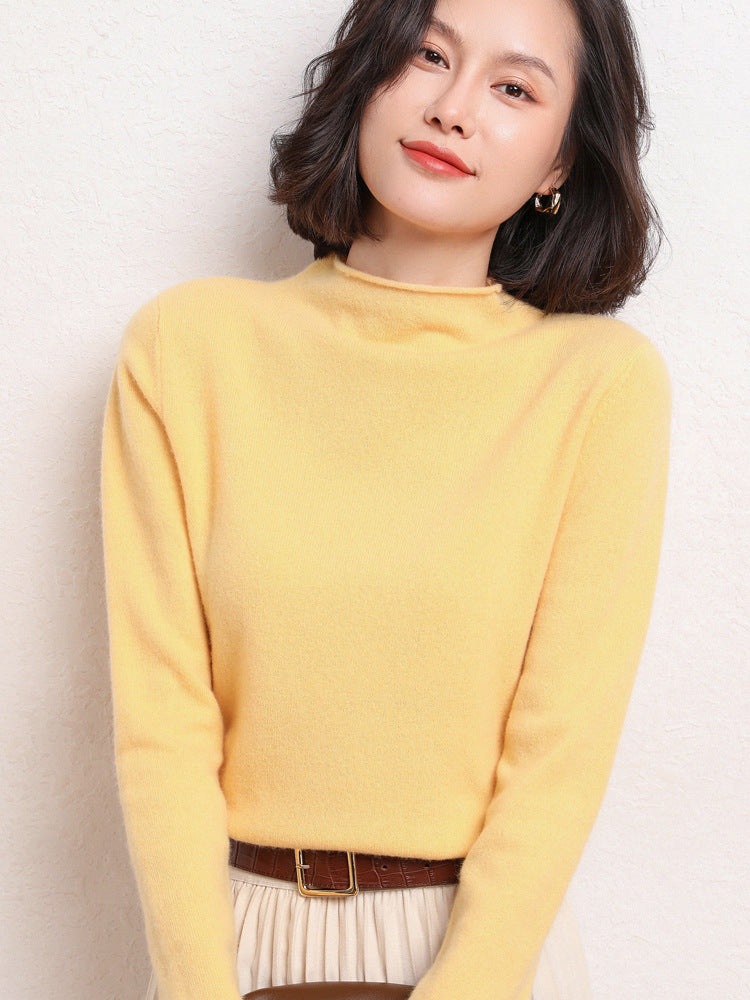 New Simple Half Collar Cashmere Sweater Loose Women's Sweater