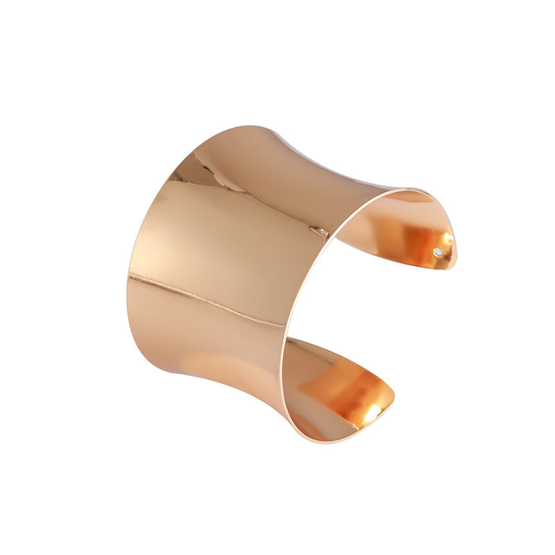 Fashion Outer Concave Inner Convex Exquisite Polished Metal Bracelet