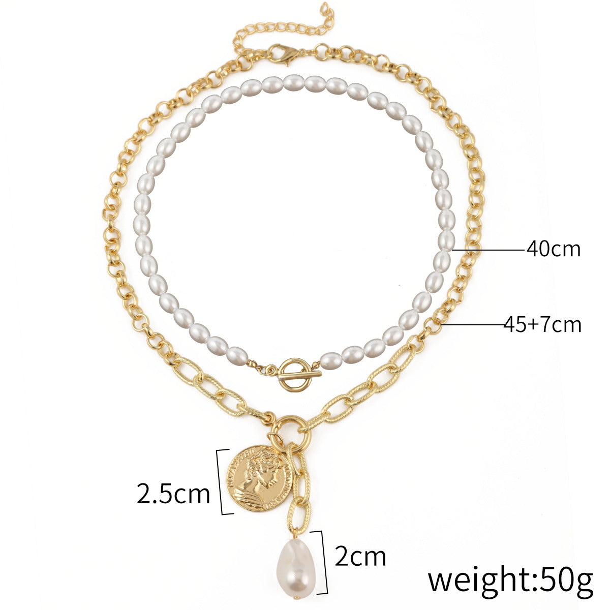 Women's Special-shaped Pearl Necklace Versatile French Advanced