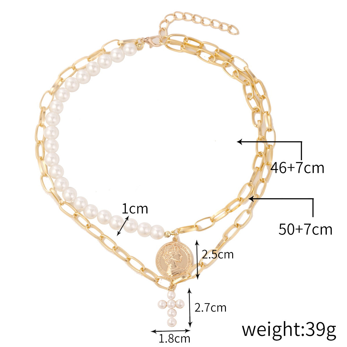 Women's Special-shaped Pearl Necklace Versatile French Advanced