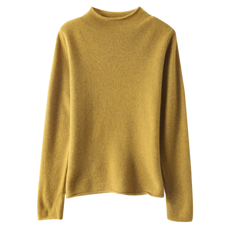 New Simple Half Collar Cashmere Sweater Loose Women's Sweater