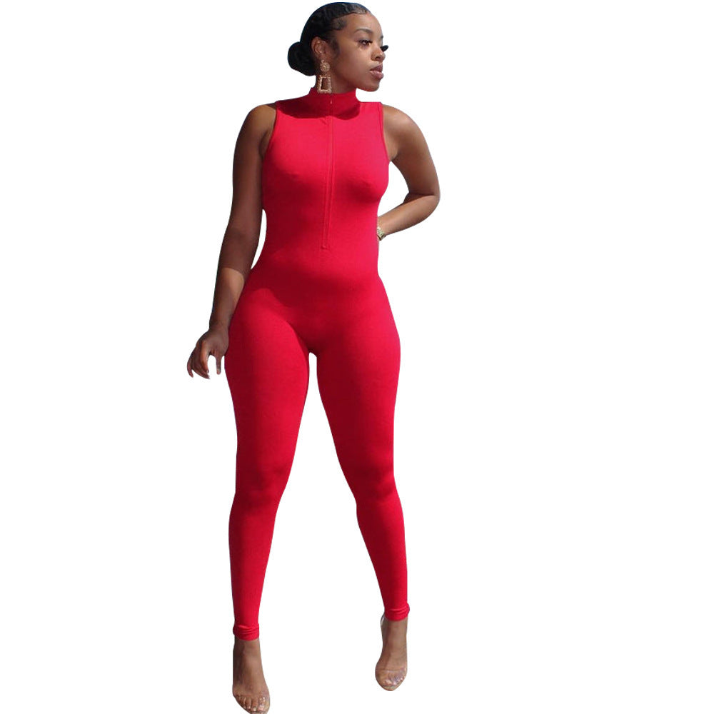 Women's Sports Tight Sleeveless One-piece