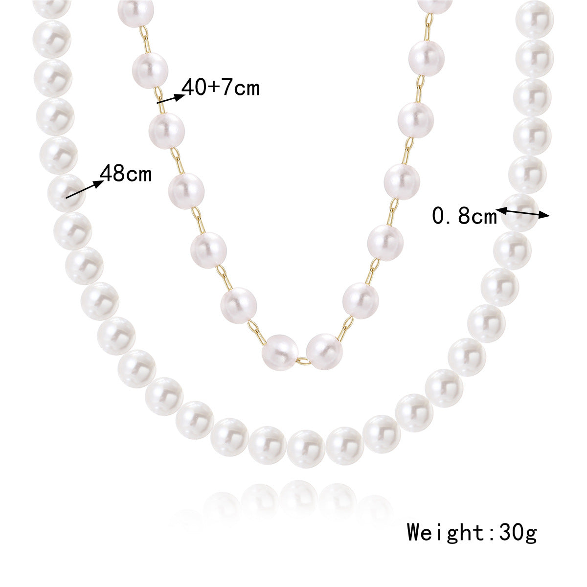 Women's Special-shaped Pearl Necklace Versatile French Advanced