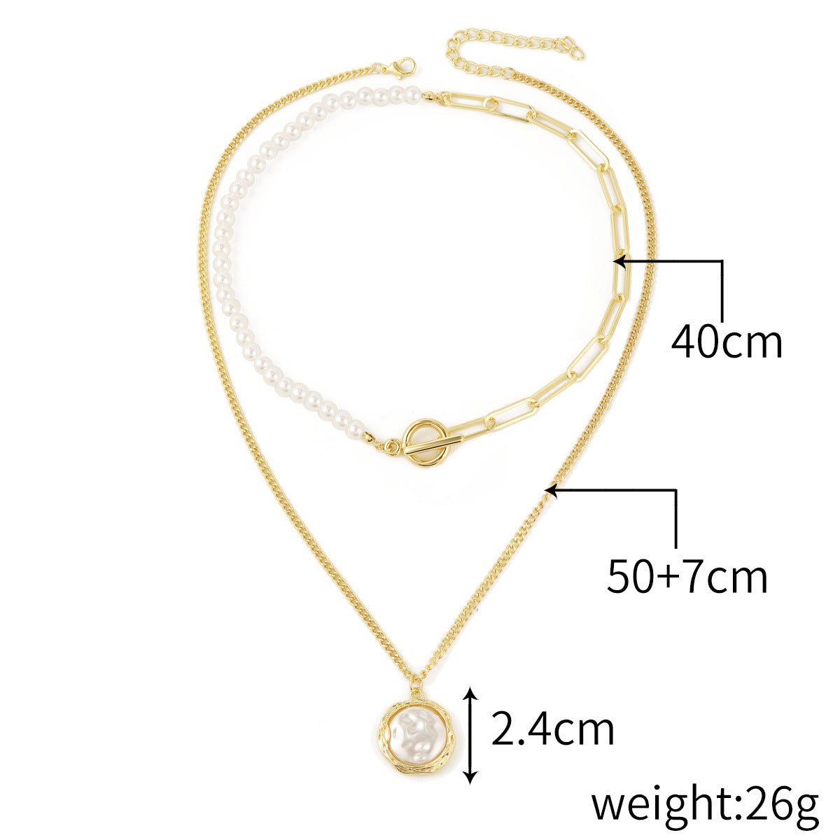 Women's Special-shaped Pearl Necklace Versatile French Advanced