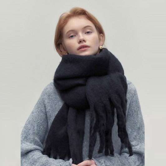 Soft Glutinous Idle Style Thermal Long Scarf