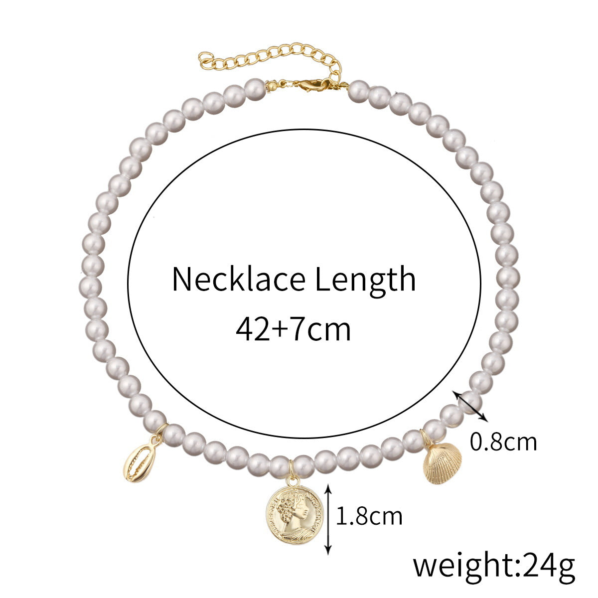 Women's Special-shaped Pearl Necklace Versatile French Advanced