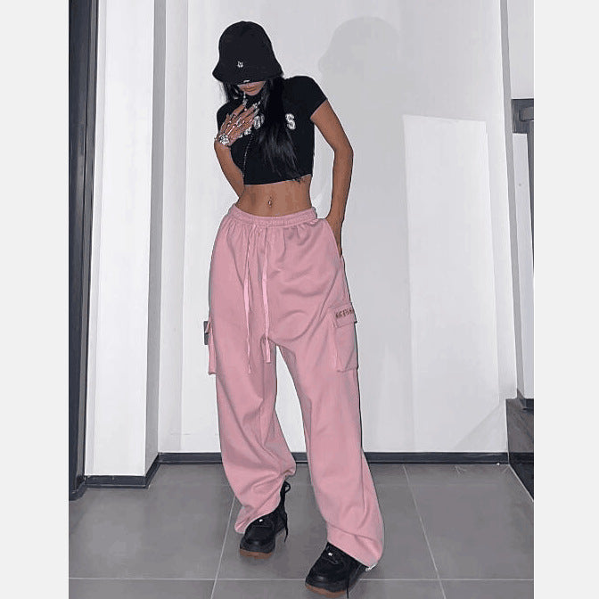 Retro Wide-leg Y2g Jogging Sports Parachute Loose pants