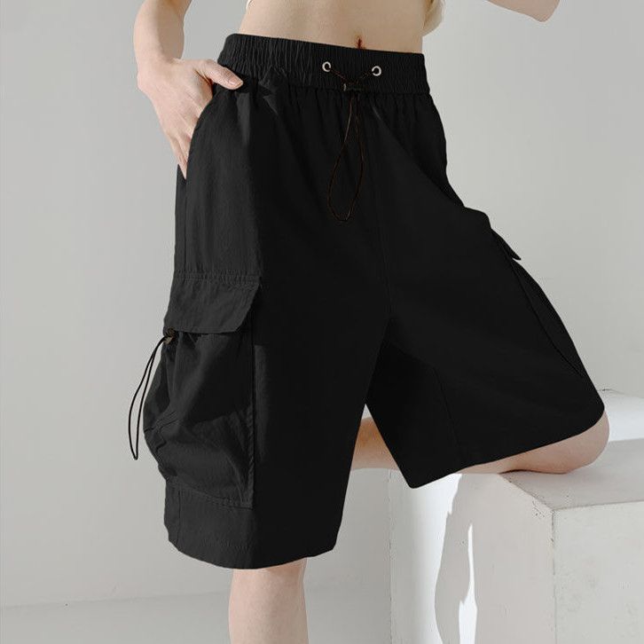 Casual Sports Loose Wide Leg Middle Pants