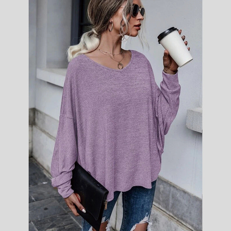 Women's Fashion Loose Lace-up T-shirt