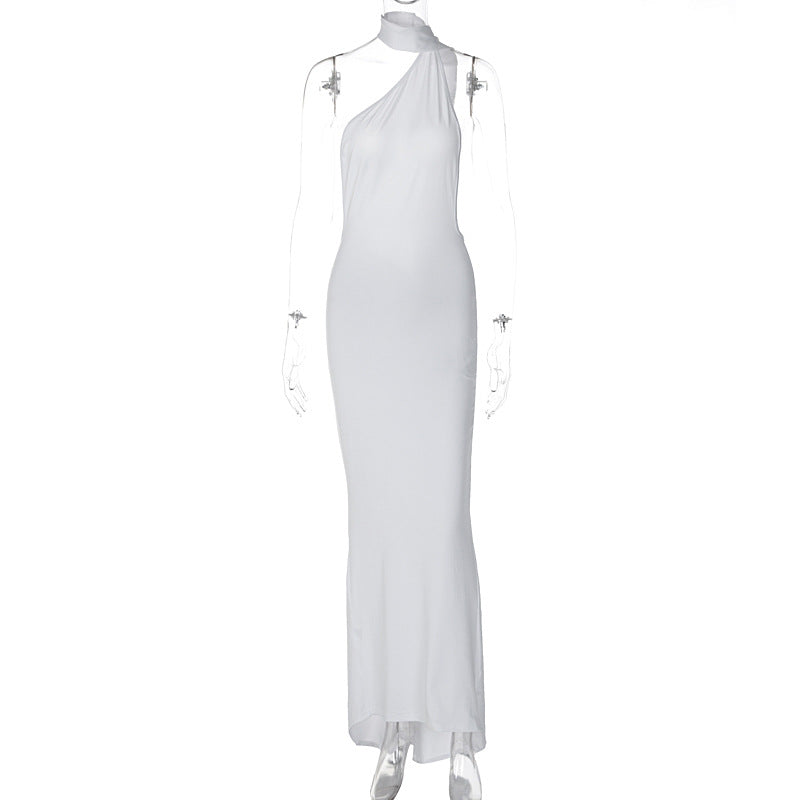 Pleated Long Sleeveless New Scarf Dress