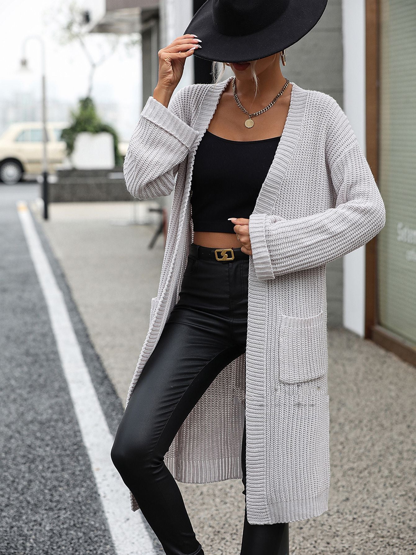 New Women's Solid Color Knitwear Women's Coat Sweater