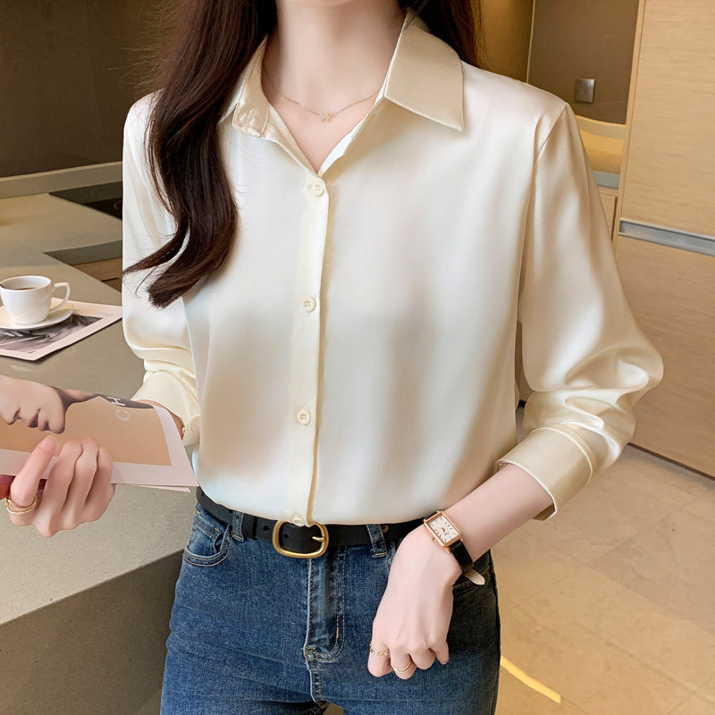 High-grade Non-ironing Anti-wrinkle Solid Color Acetate Shirt