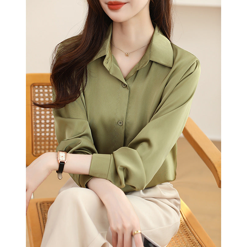 High-grade Non-ironing Anti-wrinkle Solid Color Acetate Shirt