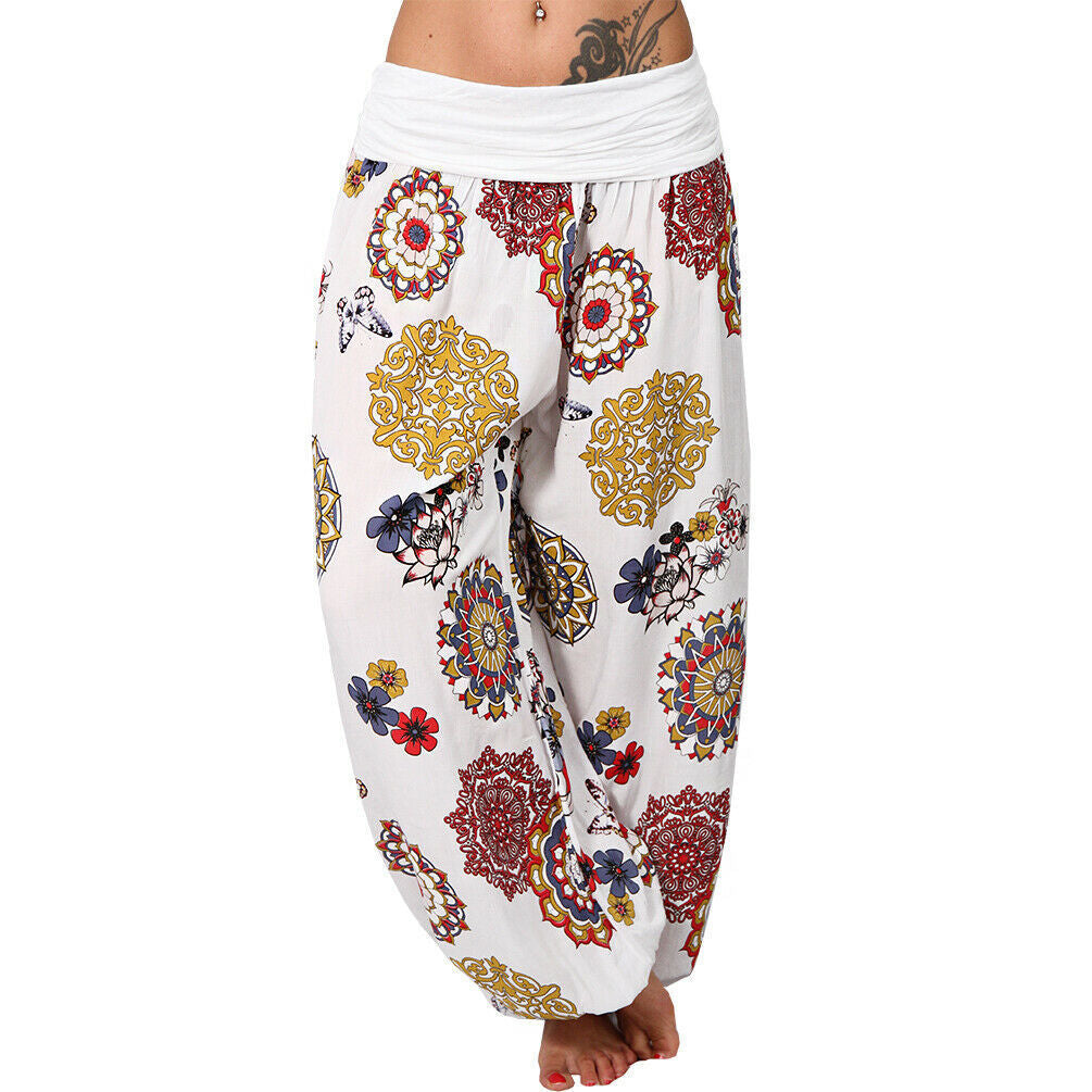 Floral Print Casual Jumpsuit Harem Pants